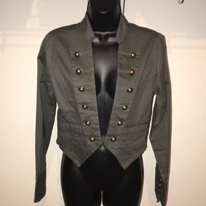 Military style cropped jacket